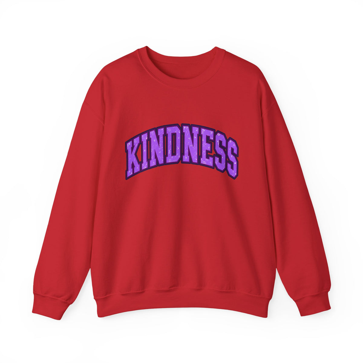 Kindness Crewneck Sweatshirt — Purple Arch Graphic