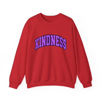 Kindness Crewneck Sweatshirt — Purple Arch Graphic
