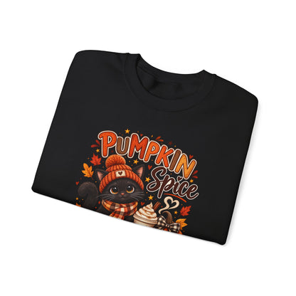 Sweatshirt — Pumpkin Spice & Everything Nice Cat Fall Crewneck