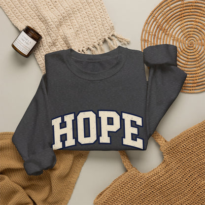 Hope Crewneck Sweatshirt — Retro Collegiate Graphic Pullover
