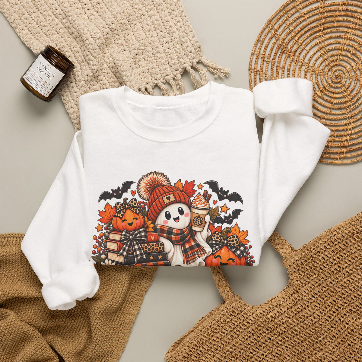 Halloween 'Ok Boos & Brew' Crewneck Sweatshirt