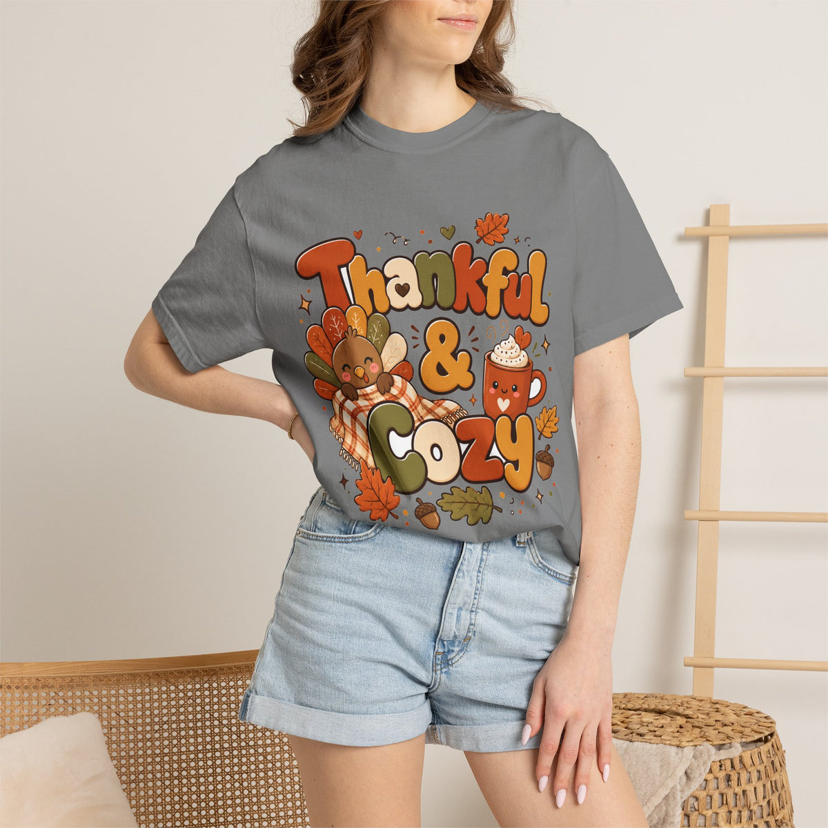 Thankful & Cozy Thanksgiving T-Shirt