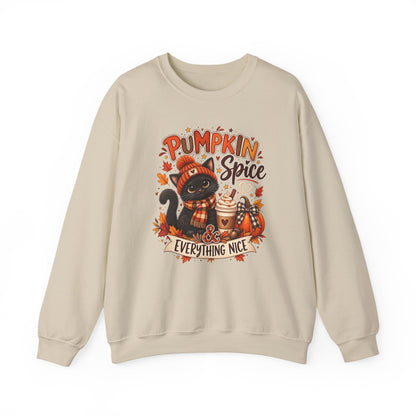 Sweatshirt — Pumpkin Spice & Everything Nice Cat Fall Crewneck