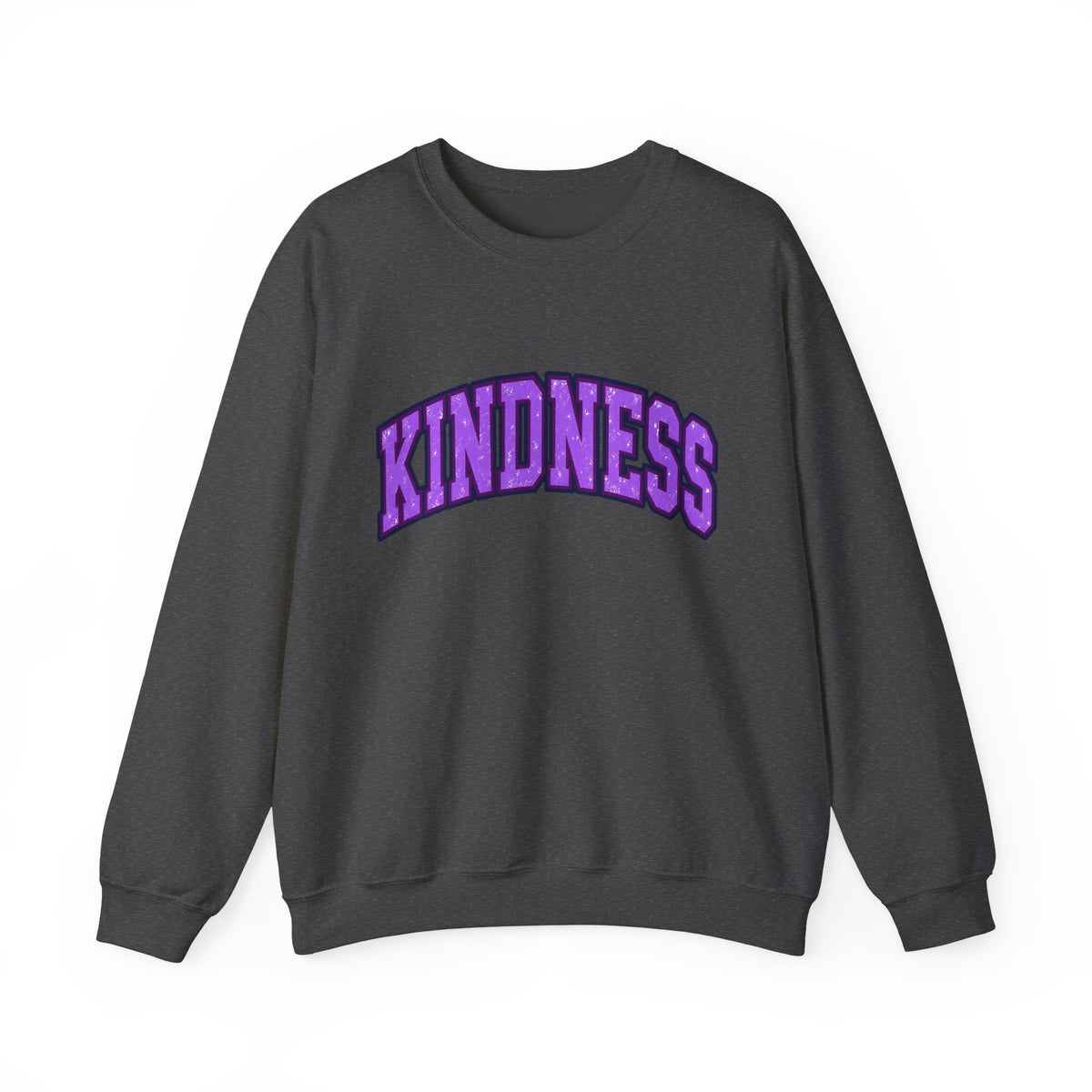 Kindness Crewneck Sweatshirt — Purple Arch Graphic