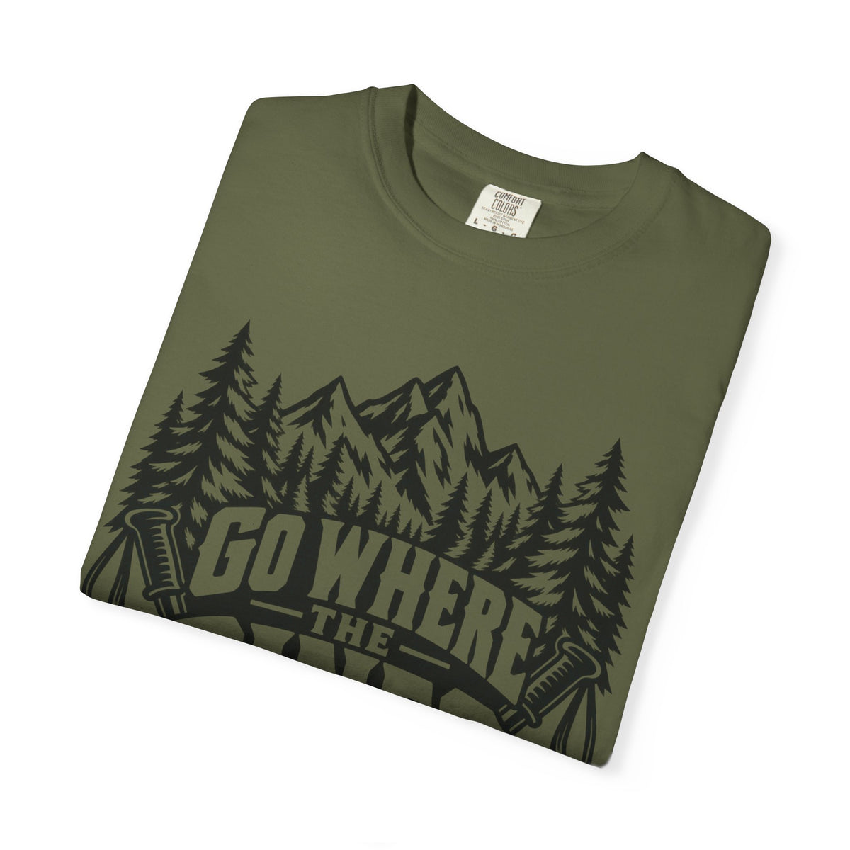 Go where the pines grow BW | Vintage Mountain Hiking Tee