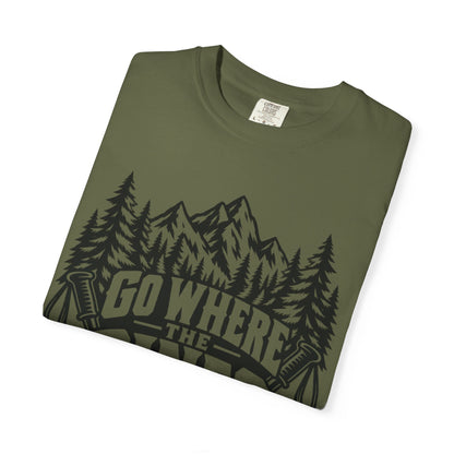 Go where the pines grow BW | Vintage Mountain Hiking Tee