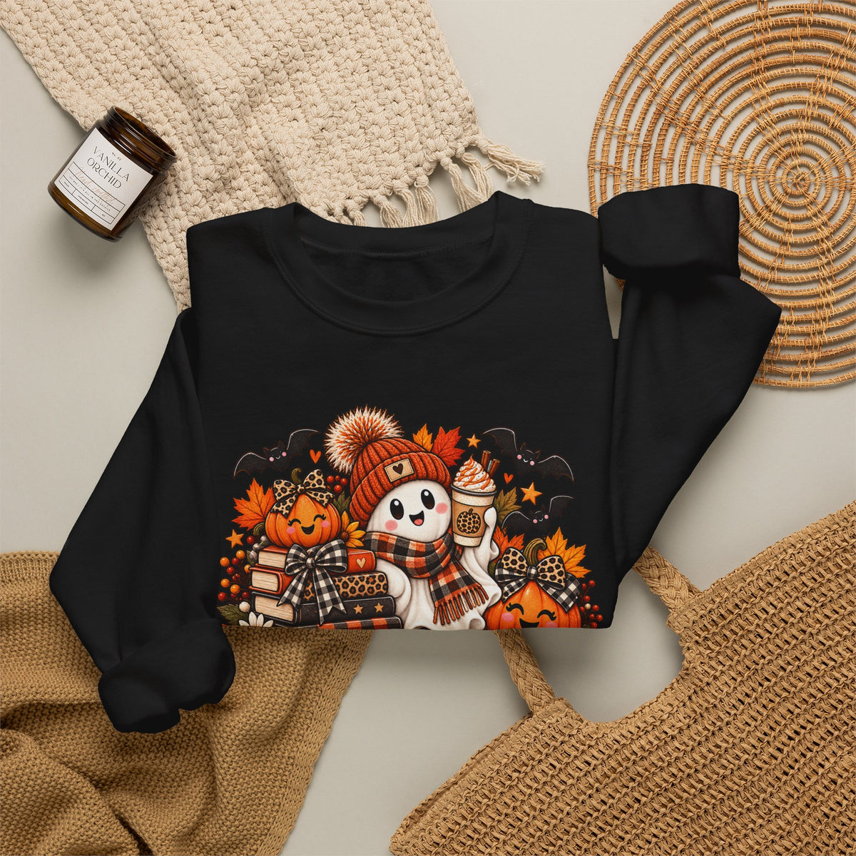 Halloween 'Ok Boos & Brew' Crewneck Sweatshirt
