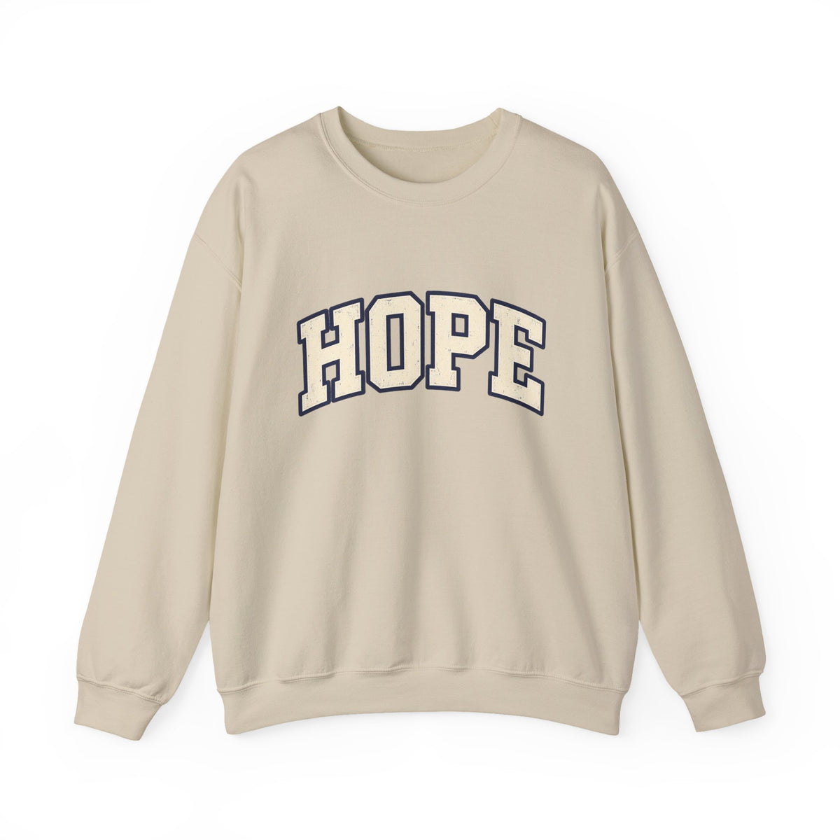 Hope Crewneck Sweatshirt — Retro Collegiate Graphic Pullover
