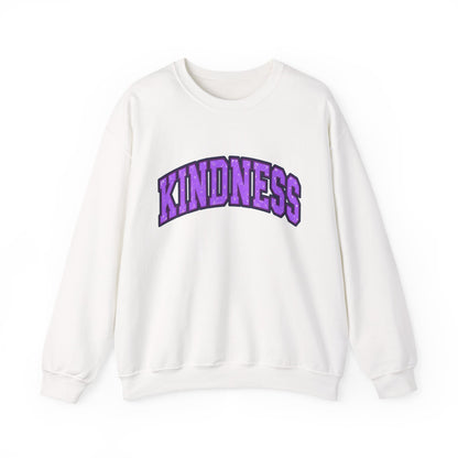 Kindness Crewneck Sweatshirt — Purple Arch Graphic