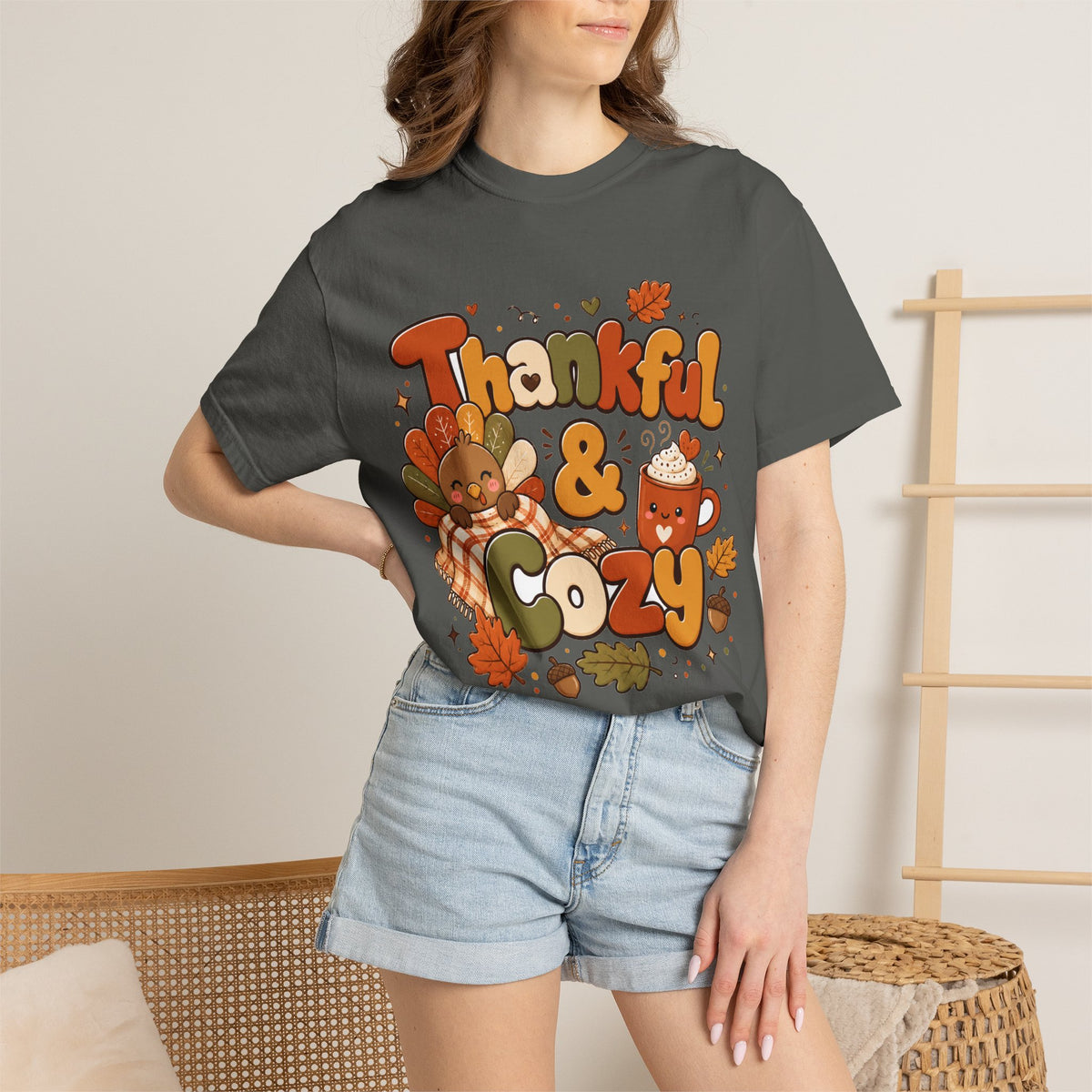 Thankful & Cozy Thanksgiving T-Shirt