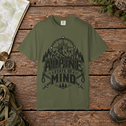 Alpine state of mind BW | Vintage Mountain Hiking Tee