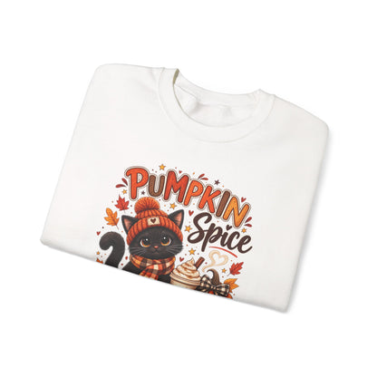 Sweatshirt — Pumpkin Spice & Everything Nice Cat Fall Crewneck