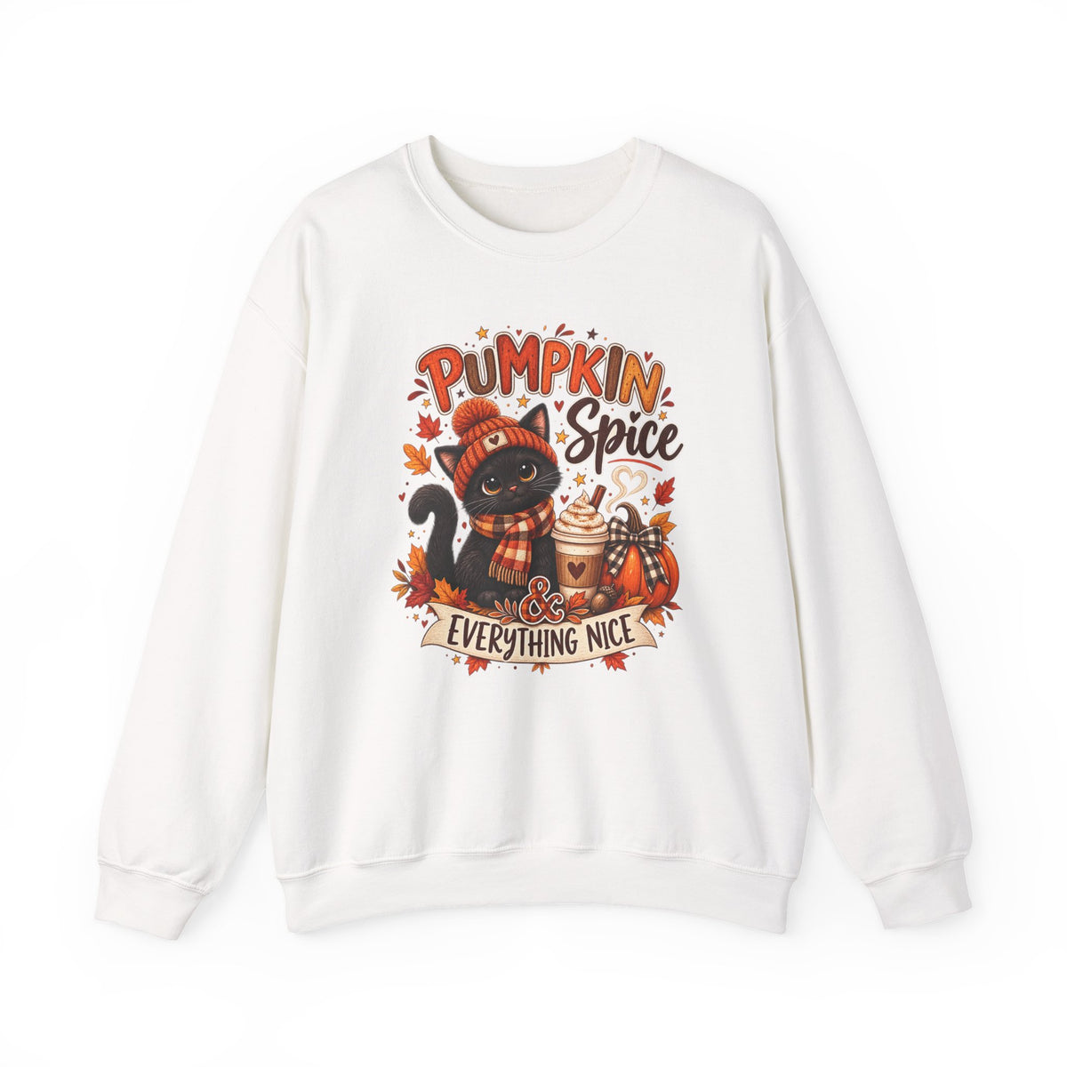 Sweatshirt — Pumpkin Spice & Everything Nice Cat Fall Crewneck