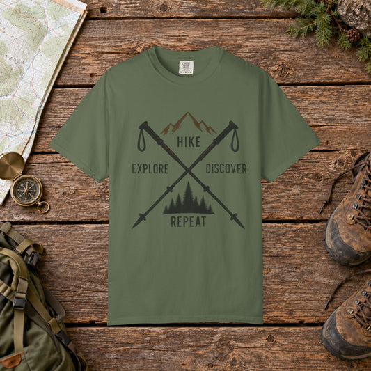 Hike Explore Repeat | Vintage Mountain Hiking Tee