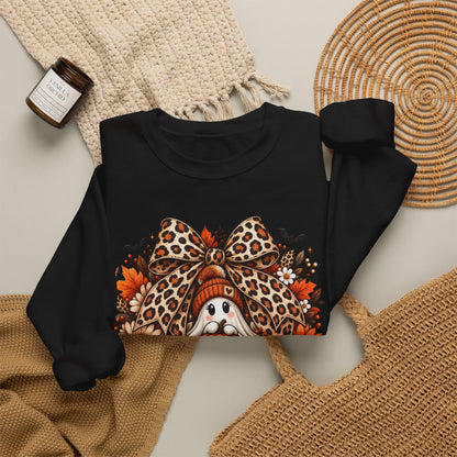 Cozy & Spooky Crewneck Sweatshirt — Cute Fall Pumpkin Ghost Design