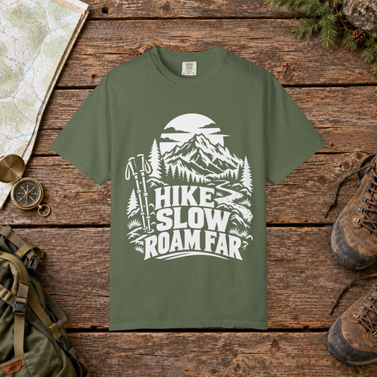 Hike slow, roam far NC | Vintage Mountain Hiking Tee