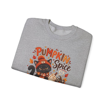 Sweatshirt — Pumpkin Spice & Everything Nice Cat Fall Crewneck