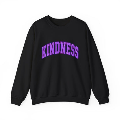 Kindness Crewneck Sweatshirt — Purple Arch Graphic