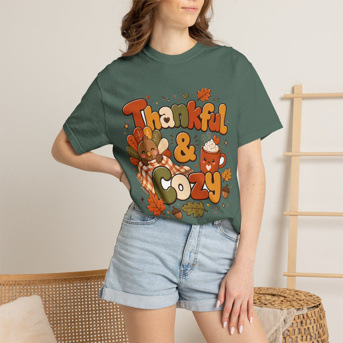 Thankful & Cozy Thanksgiving T-Shirt