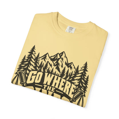 Go where the pines grow BW | Vintage Mountain Hiking Tee