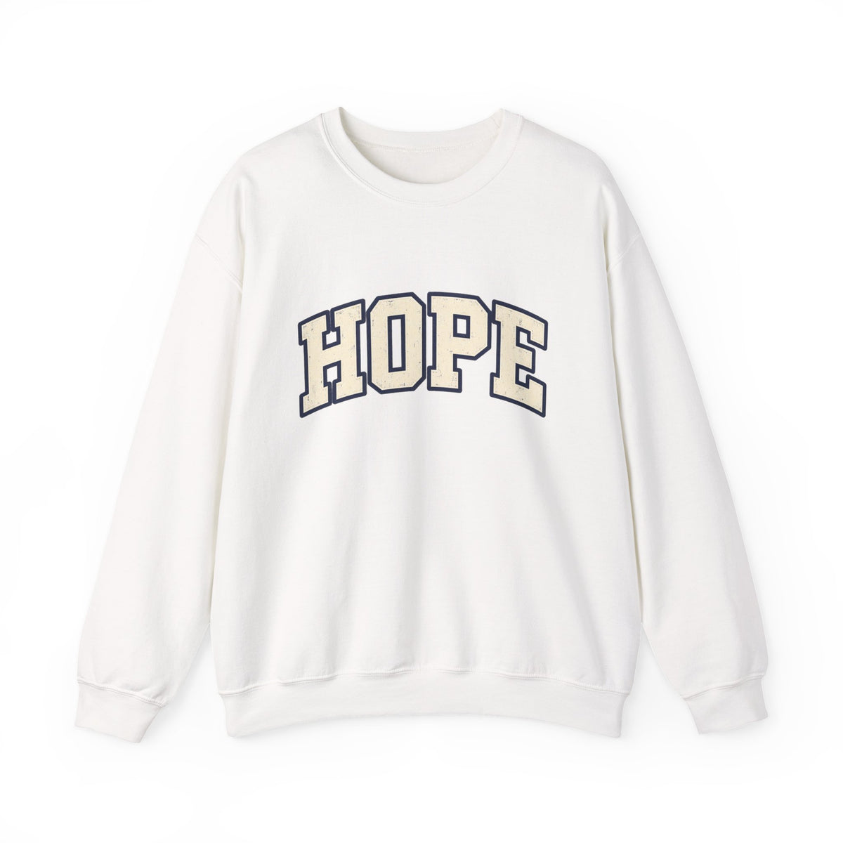 Hope Crewneck Sweatshirt — Retro Collegiate Graphic Pullover