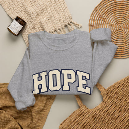 Hope Crewneck Sweatshirt — Retro Collegiate Graphic Pullover