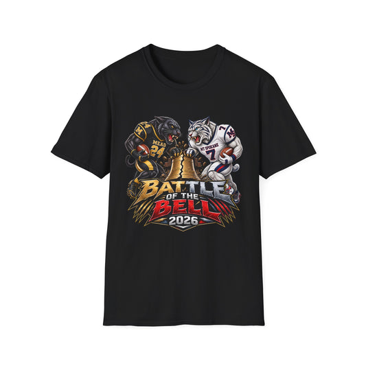 Battle of the Bell 2026 Football T-Shirt — Rival Panthers vs Wild Cats Game Tee
