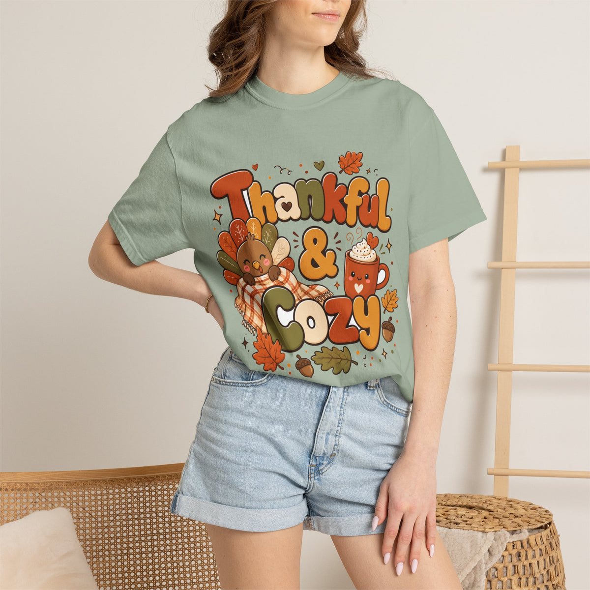 Thankful & Cozy Thanksgiving T-Shirt