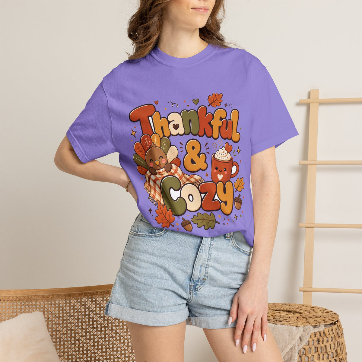 Thankful & Cozy Thanksgiving T-Shirt