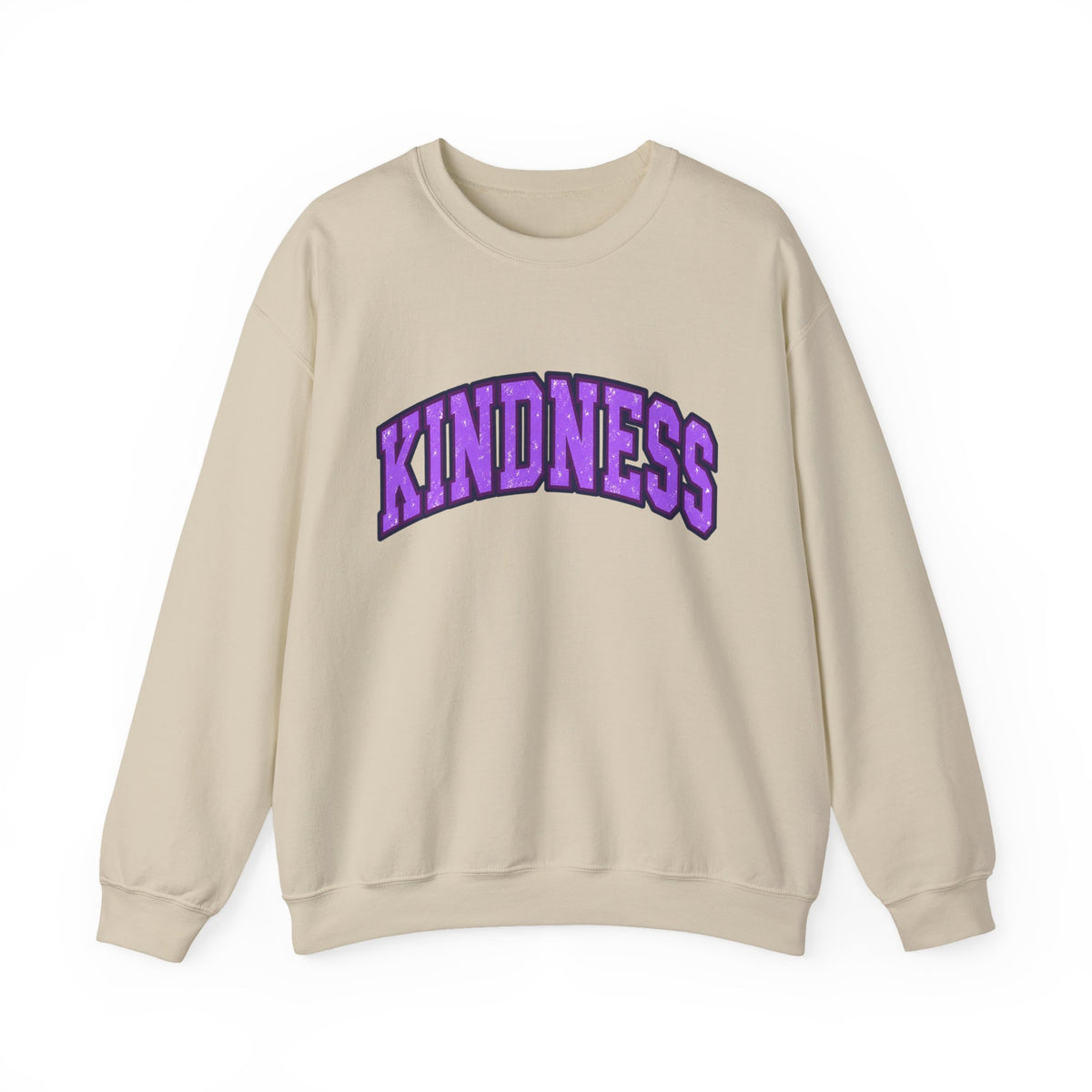 Kindness Crewneck Sweatshirt — Purple Arch Graphic