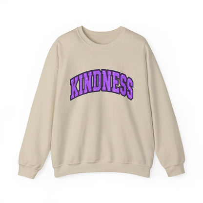 Kindness Crewneck Sweatshirt — Purple Arch Graphic