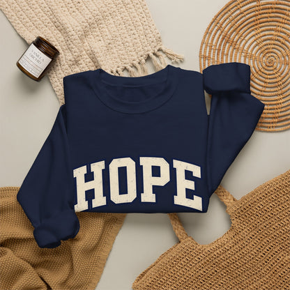 Hope Crewneck Sweatshirt — Retro Collegiate Graphic Pullover