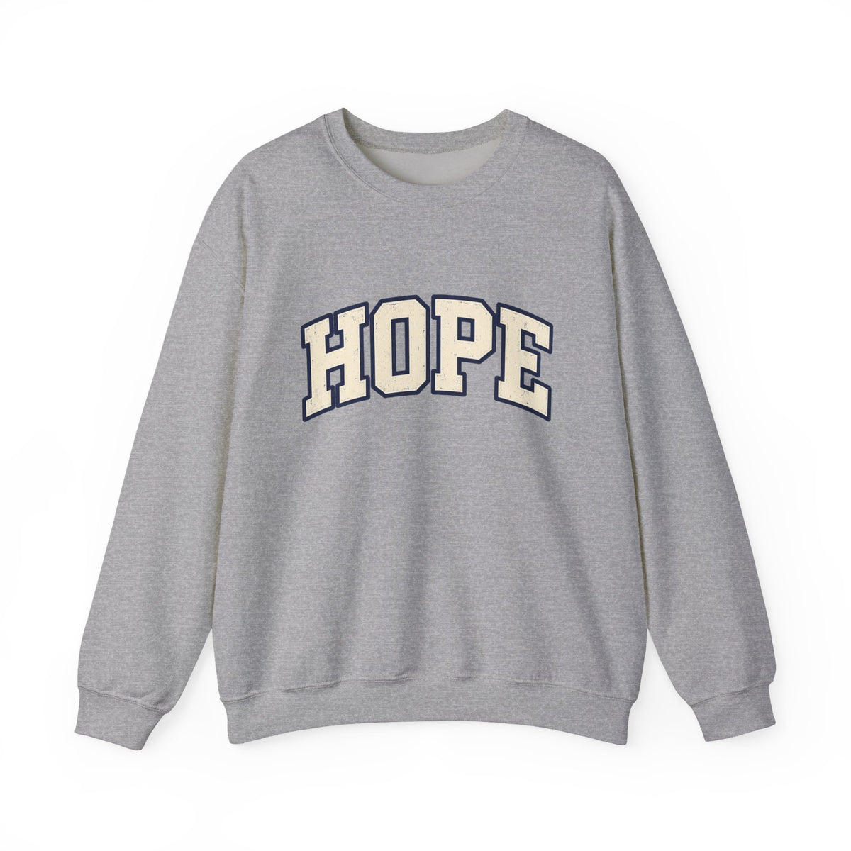 Hope Crewneck Sweatshirt — Retro Collegiate Graphic Pullover